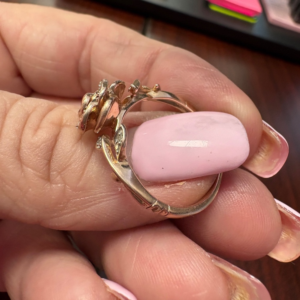 Disney Princess collection - Bell,  rose gold and diamond ring